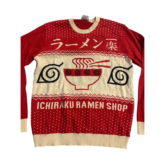 NARUTO Holiday Ramen Crewneck Anime Sweater Size Medium - Picture 4 of 6